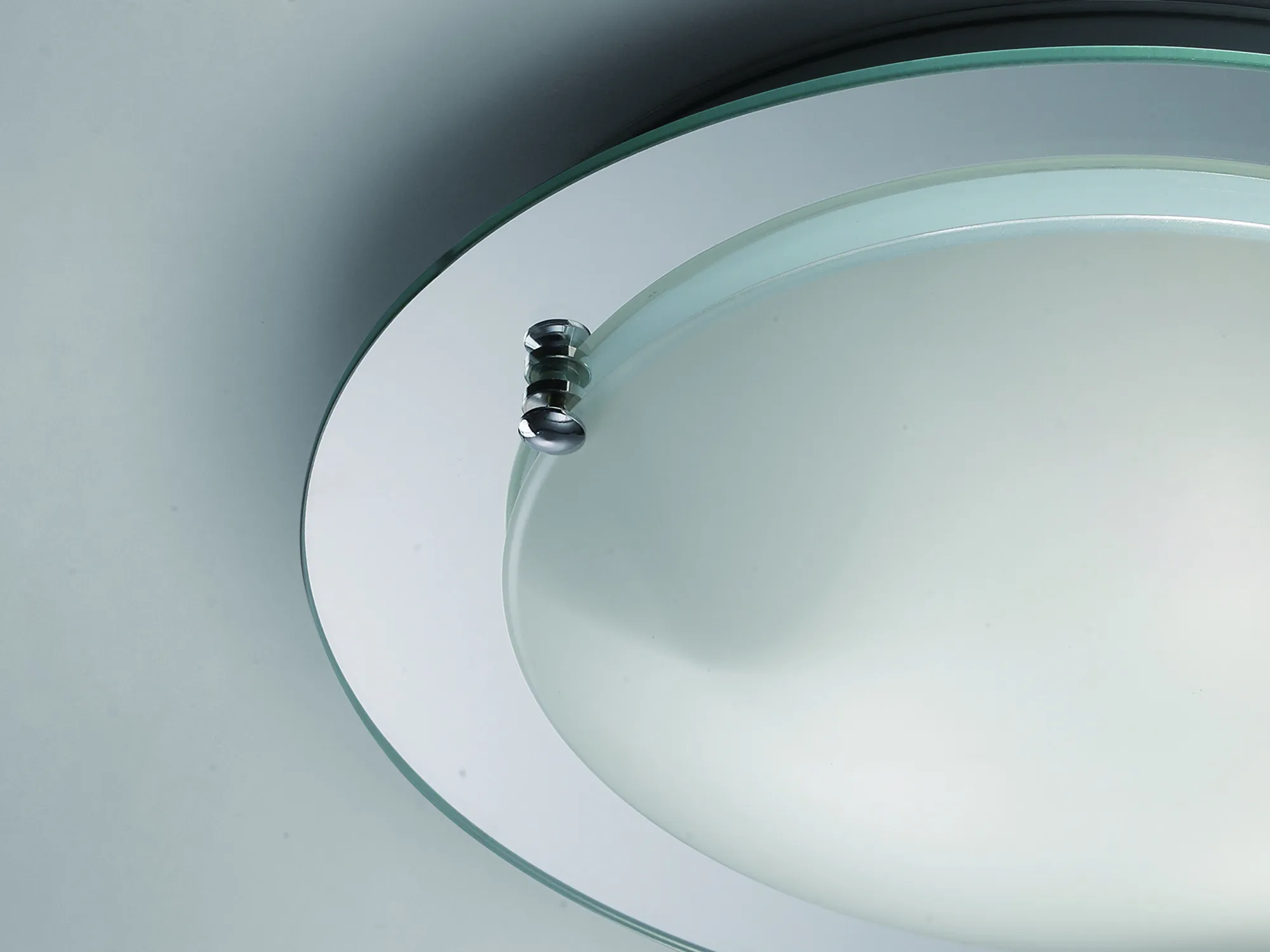 Brooklyn Glass Flush Ceiling 45cm 3 Light Polished Chrome D0053  Deco Brooklyn